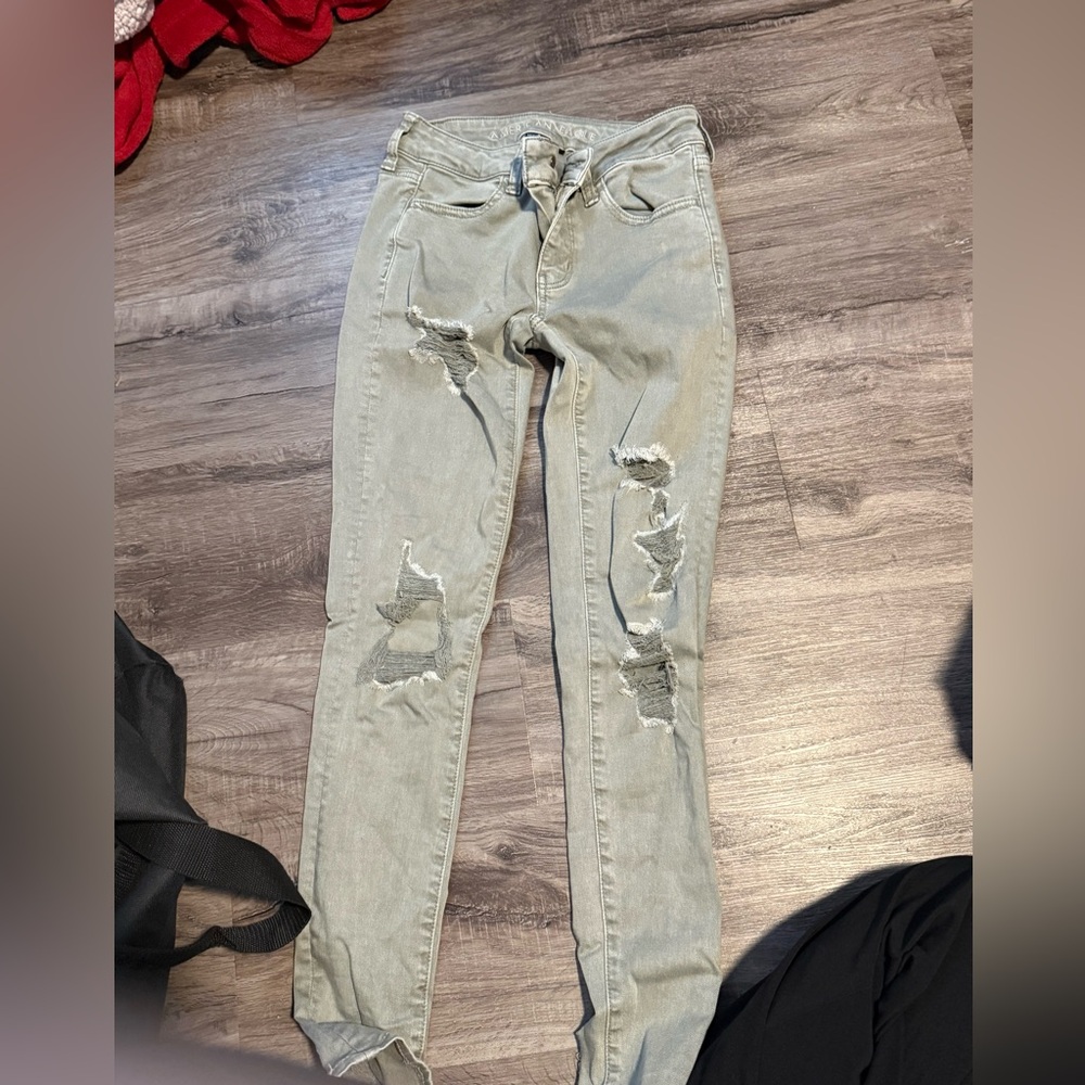 American Eagle Outfitters Light Green Jeans
